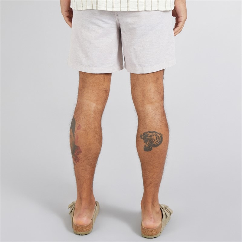 Mens Jaiden Linen Blend Shorts Crockery - Image 2