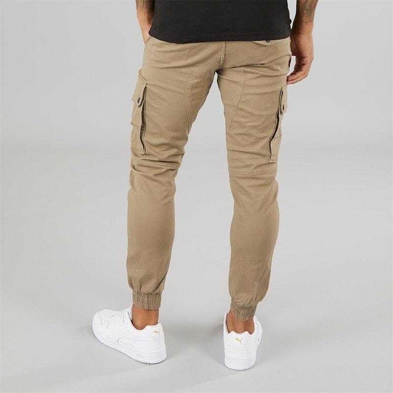 Mens Paul Warner AKM 111 Cargo Pants Brown - Image 2