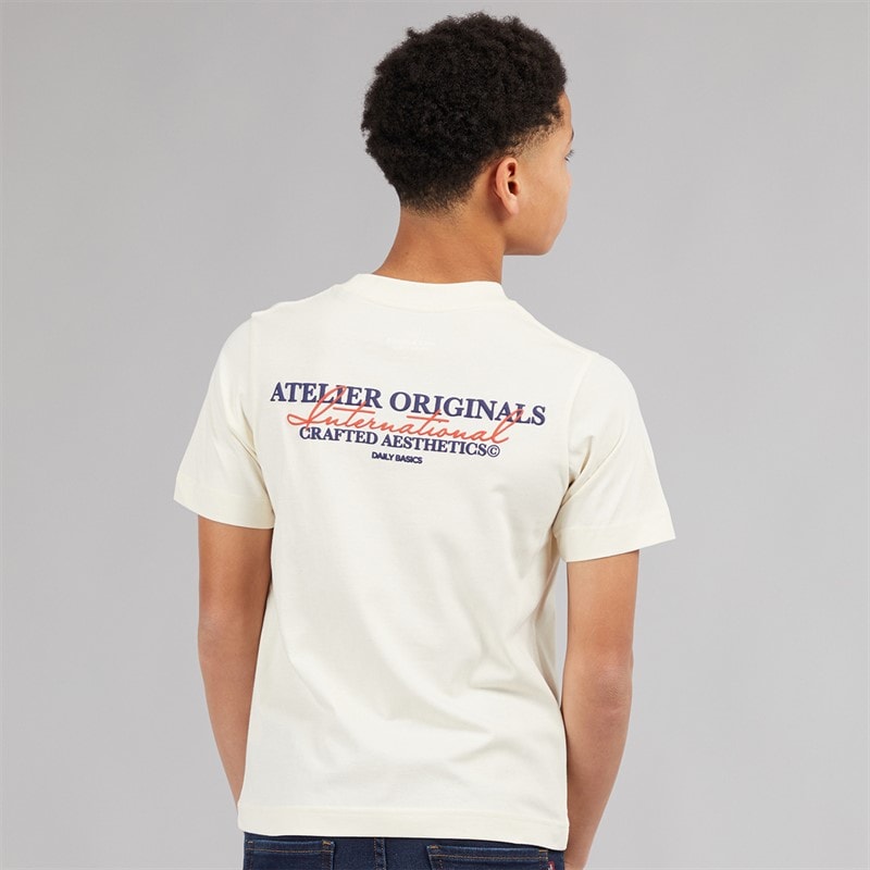 Boys Islington T-Shirt Antique White - Image 3