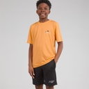 Boys Mountain Tech T-Shirt And Shorts Set Peach Cobbler