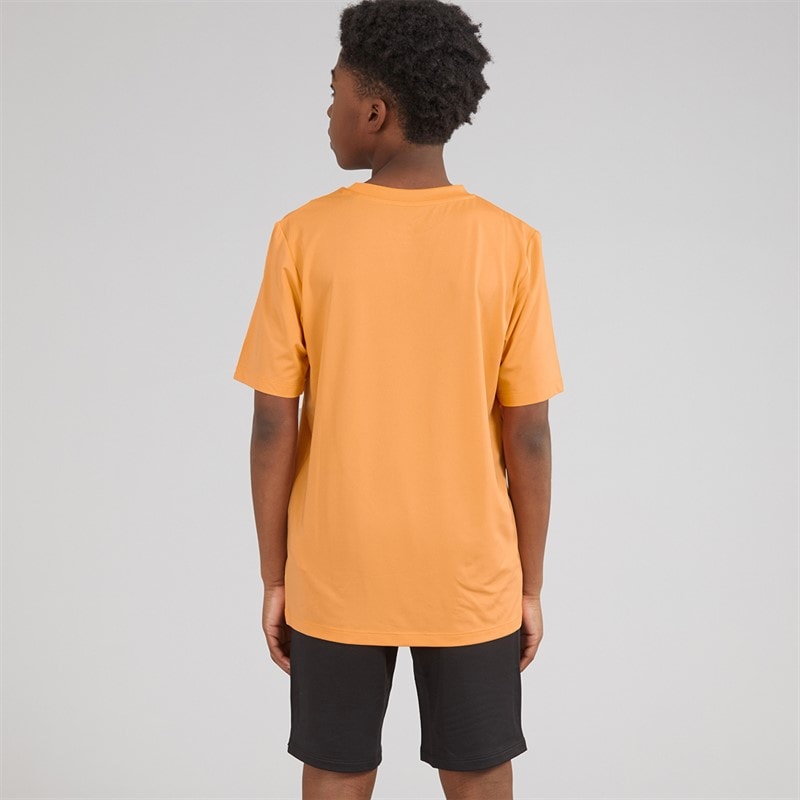 Boys Mountain Tech T-Shirt And Shorts Set Peach Cobbler - Image 2