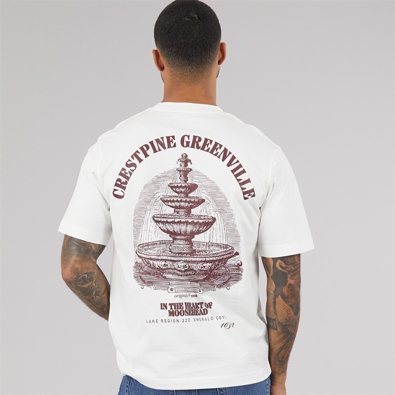 Mens Maine Back Print T-Shirt Cloud Dancer - Image 3