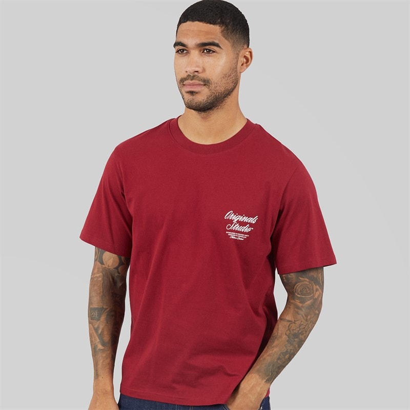 Mens Norrebro T-Shirt Tibetan Red - Image 2