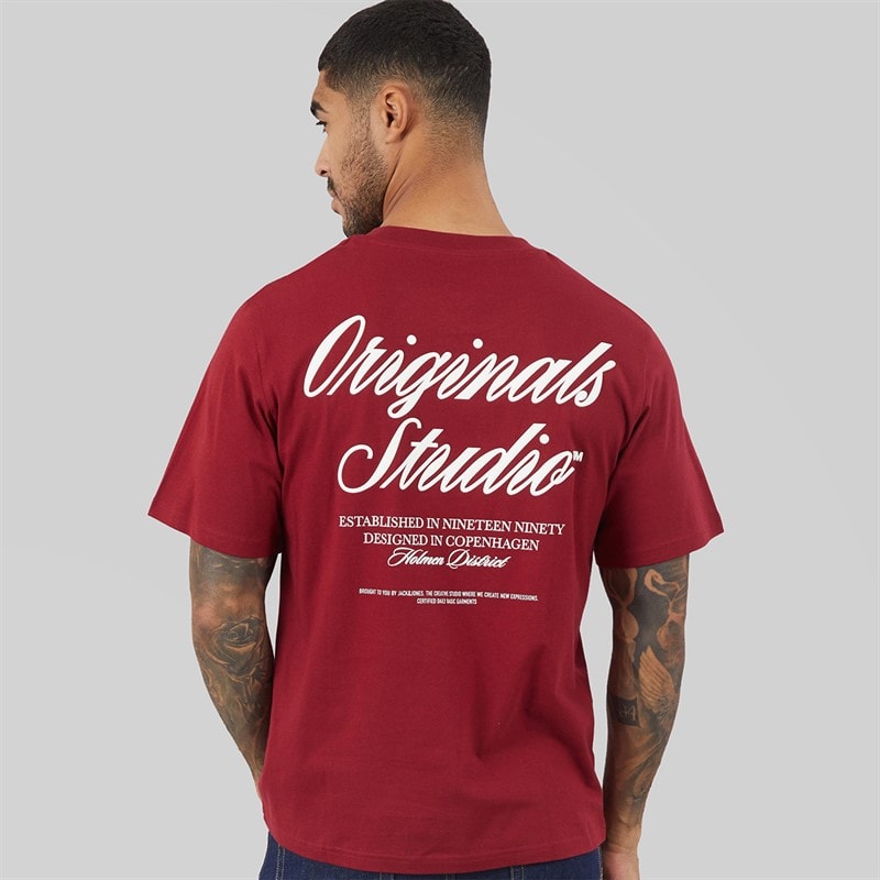 Mens Norrebro T-Shirt Tibetan Red - Image 3