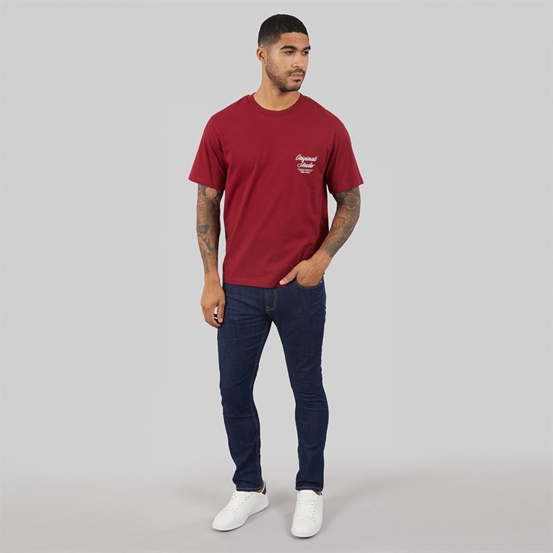Mens Norrebro T-Shirt Tibetan Red - Image 4