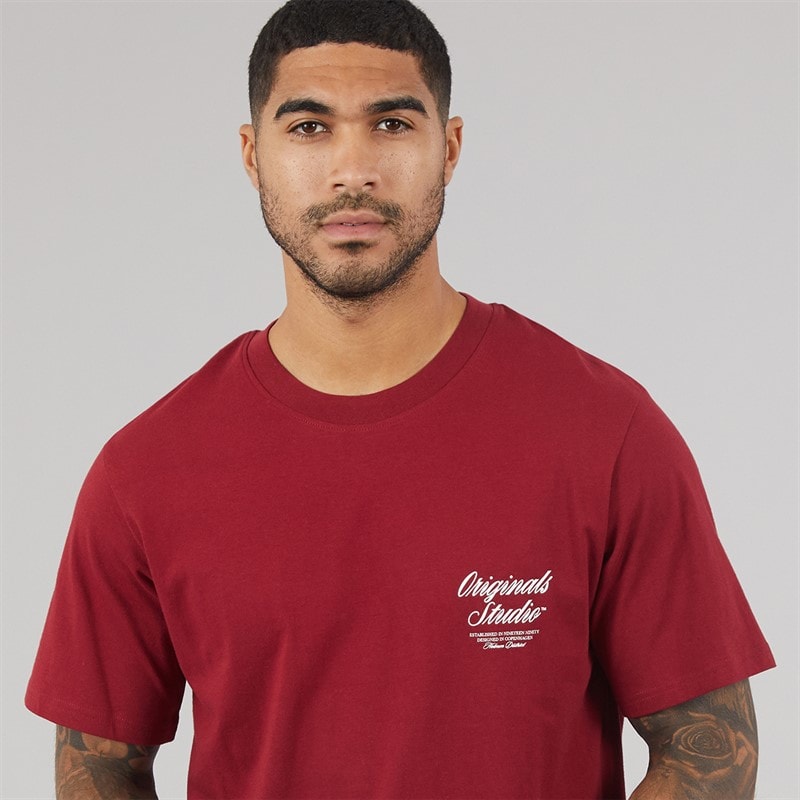 Mens Norrebro T-Shirt Tibetan Red - Image 5