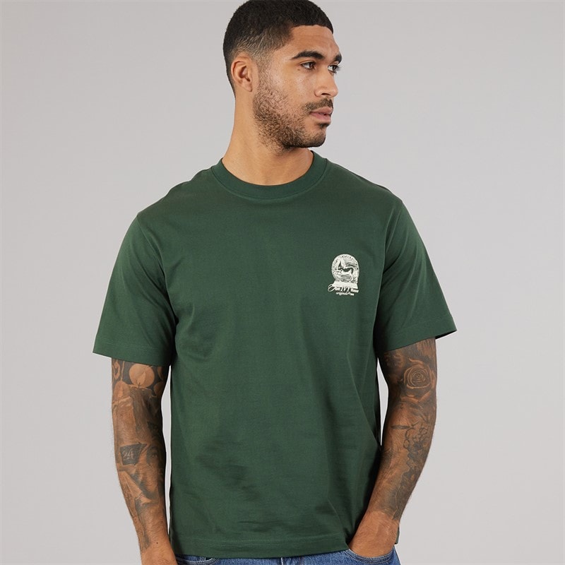 Mens Maine Back Print T-Shirt Sycamore - Image 2