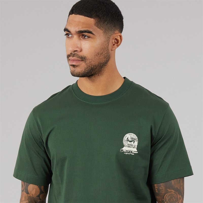 Mens Maine Back Print T-Shirt Sycamore - Image 5