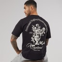 Mens Maine Back Print T-Shirt Black