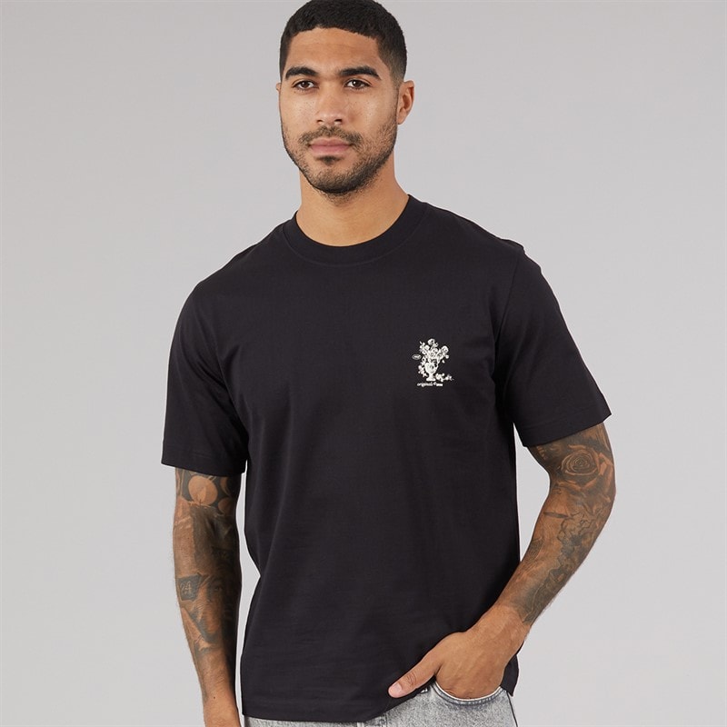 Mens Maine Back Print T-Shirt Black - Image 2