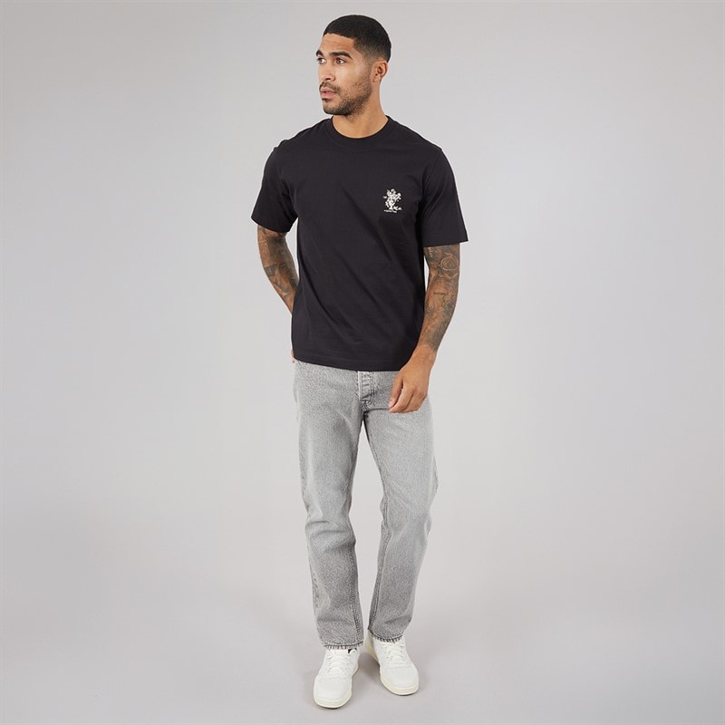 Mens Maine Back Print T-Shirt Black - Image 4