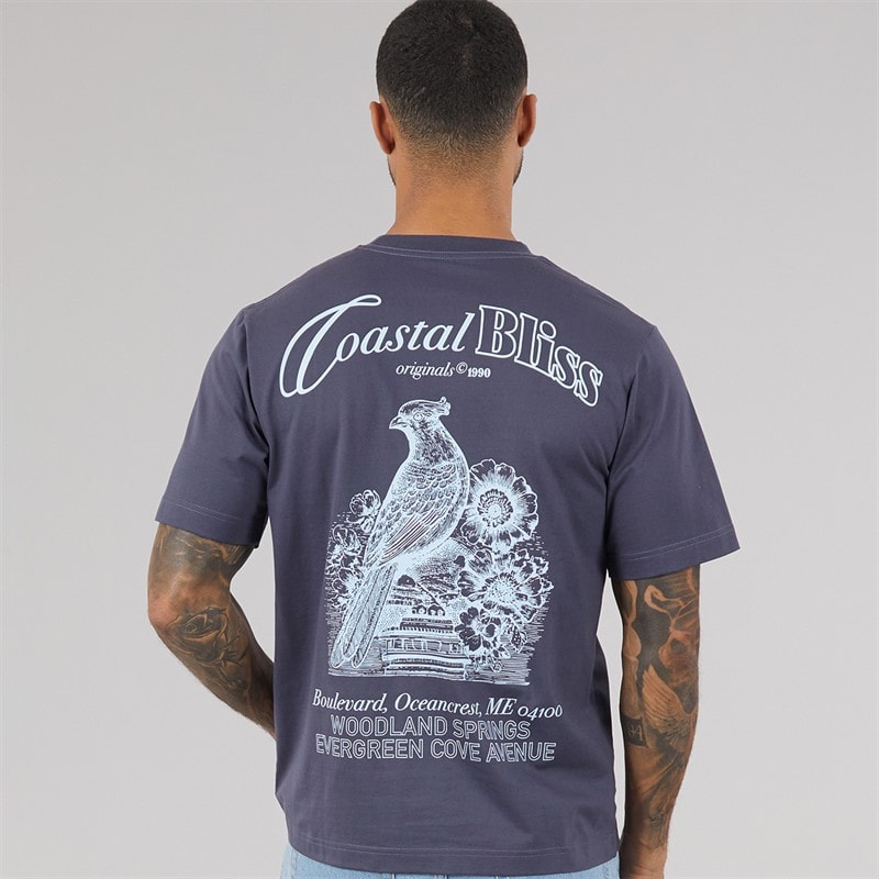 Mens Maine Back Print T-Shirt Odyssey Grey - Image 2