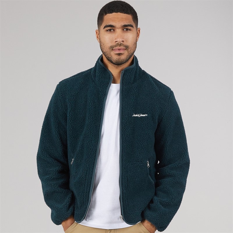 JACK & JONES Mens Norrebro Teddy Jacket Magical Forest