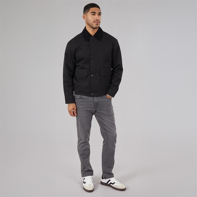 Mens River Utility Coat Black - Image 4