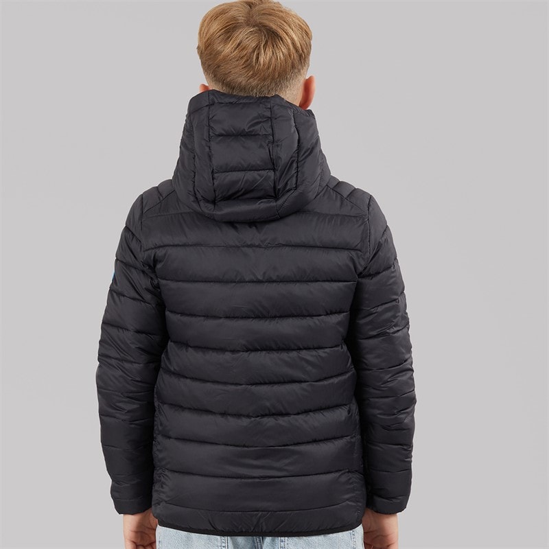 Boys Bradley Light Puffer Jacket Black - Image 2