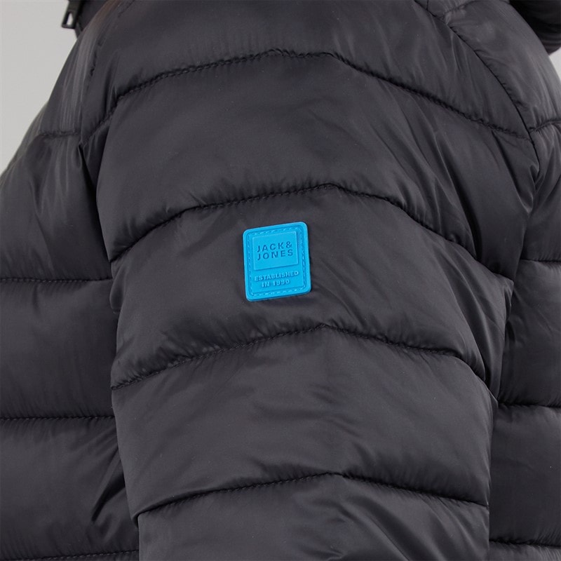 Boys Bradley Light Puffer Jacket Black - Image 3