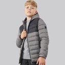 Boys Bradley Light Puffer Jacket Castlerock/Black