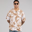 Mens Jeff Tropical Resort Short Sleeve Shirt Coriander