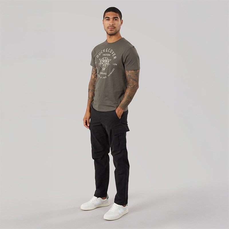 Mens Kane Arthur Cargo Pants Black - Image 4