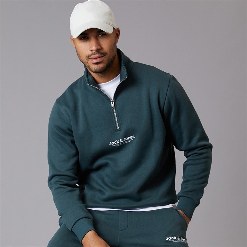 Mens Vesterbro 1/4 Zip Sweatshirt Magical Forest - Image 1