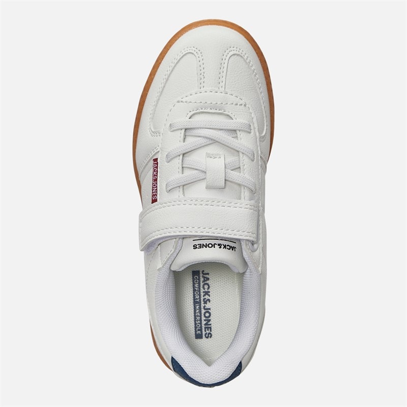 Boys Hype PU Trainers Bright White - Image 4