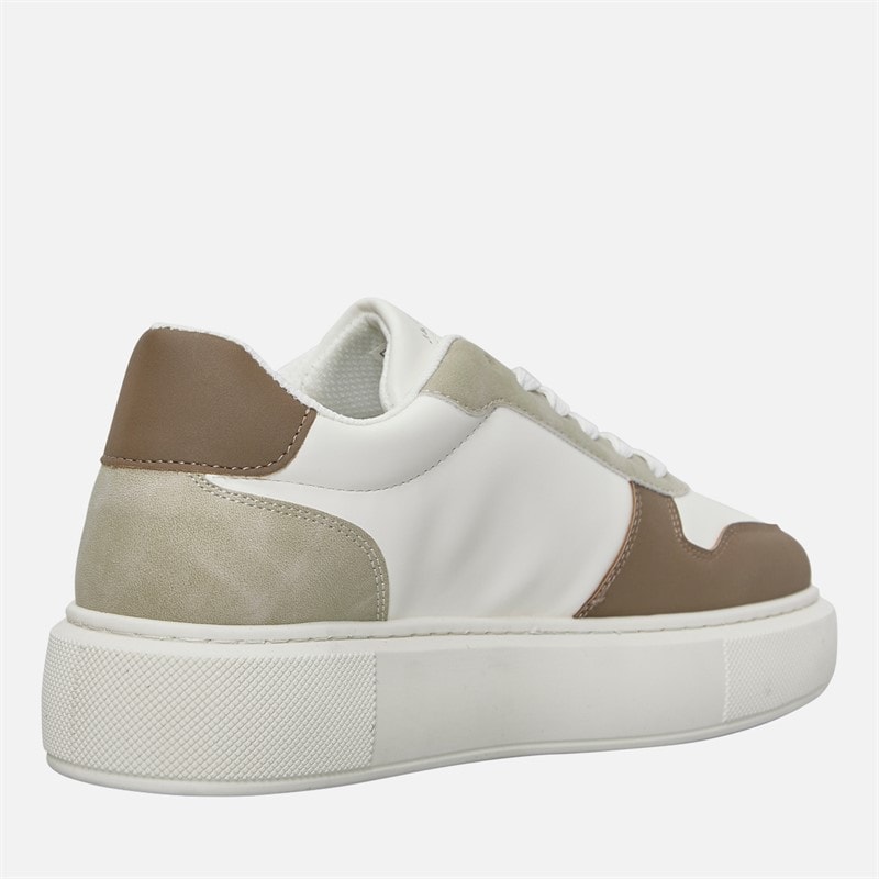 Mens Cobra PU Combo Trainers White/Plaza Taupe - Image 5