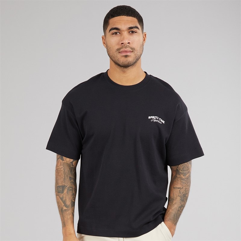 Mens Coastal Days T-Shirt Black - Image 2