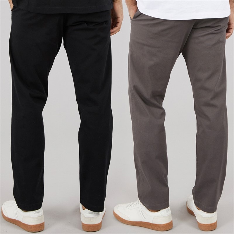 Mens Two Pack Relaxed Kane Dave Chinos Black/Asphalt - Image 2