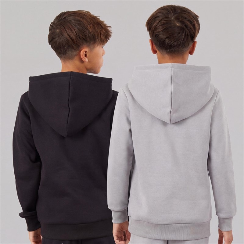 Boys Toby Two Pack Hoodies Alloy/Black - Image 2