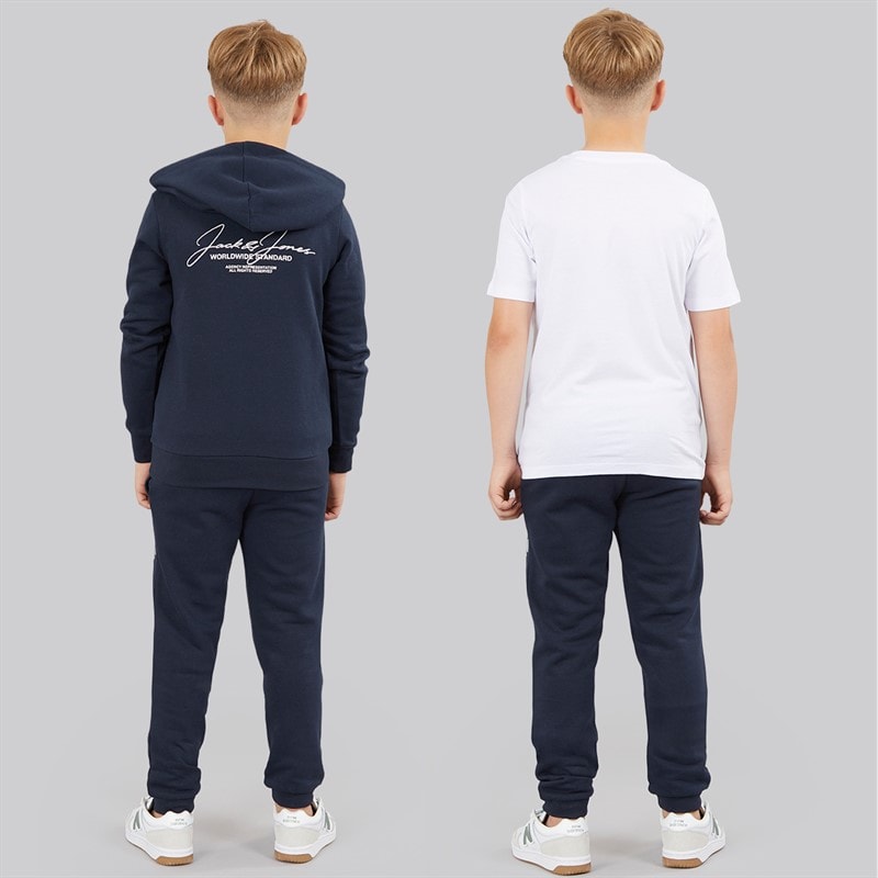 Boys Caleb Triple Set Tracksuit Navy Blazer/White - Image 2