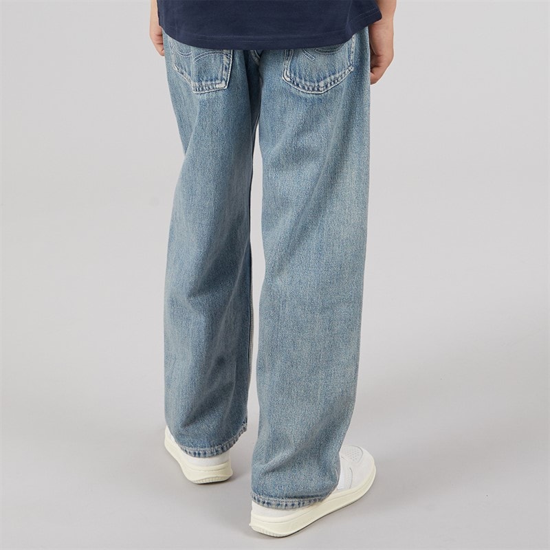 Boys Alex Orginal AKM 308 Baggy Fit Jeans Blue Denim - Image 2