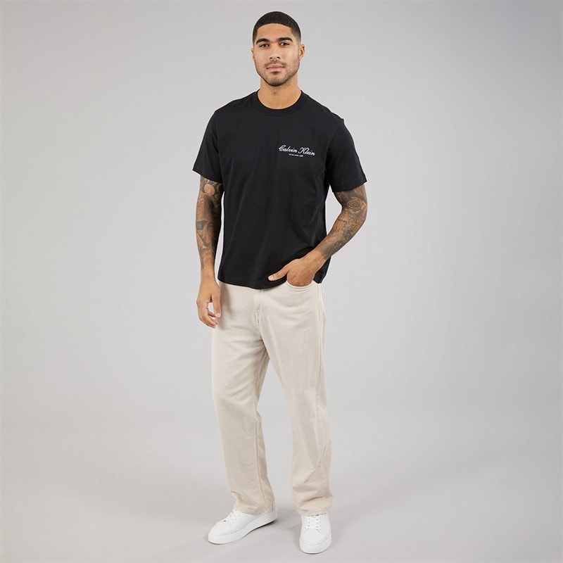 Mens 20S March Graphic T-Shirt Black - Image 4