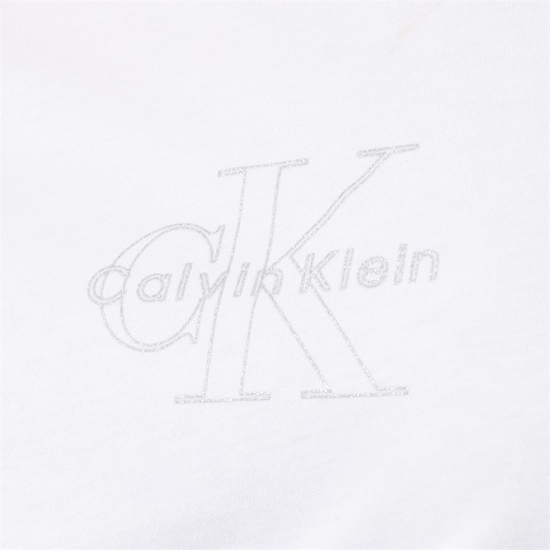 Womens Clasic Monologo T-Shirt Bright White - Image 5