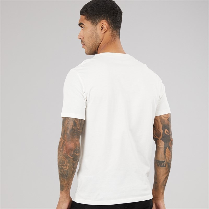 Mens CKJ Logo Graphic T-Shirt White Greige - Image 2