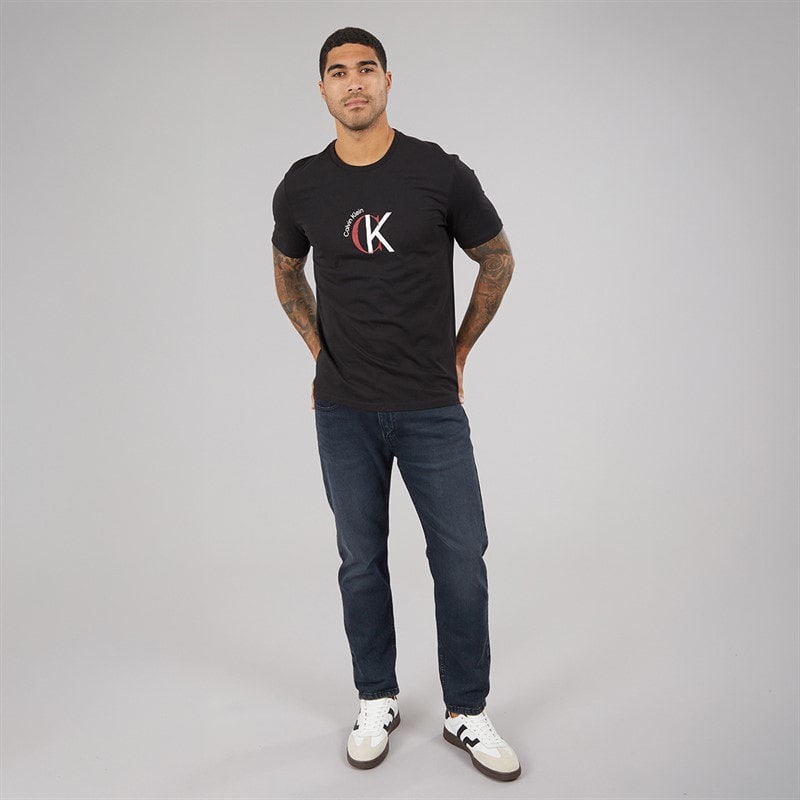 Mens CKJ Logo Graphic T-Shirt Black - Image 3
