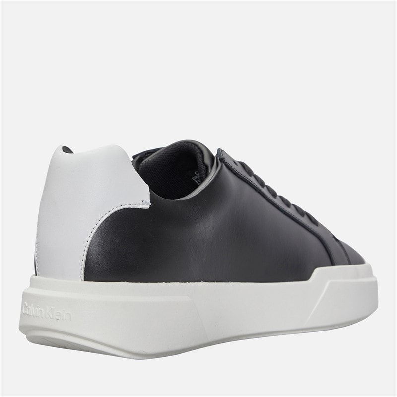 Mens Chunky Cupsole Trainers Black/Bright White - Image 5