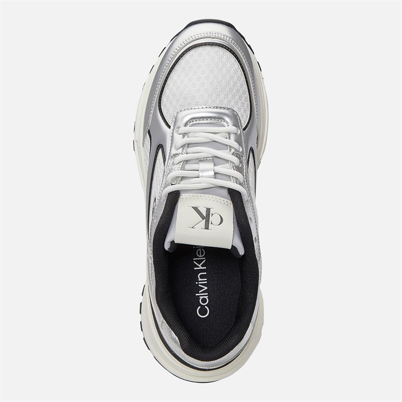 Womens Hike Runner Trainers Silver/Black/Bright White - Image 4