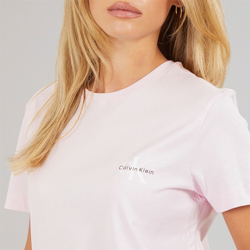 Womens Monologo Two Pack T-Shirts Cradle Pink/Black - Image 3