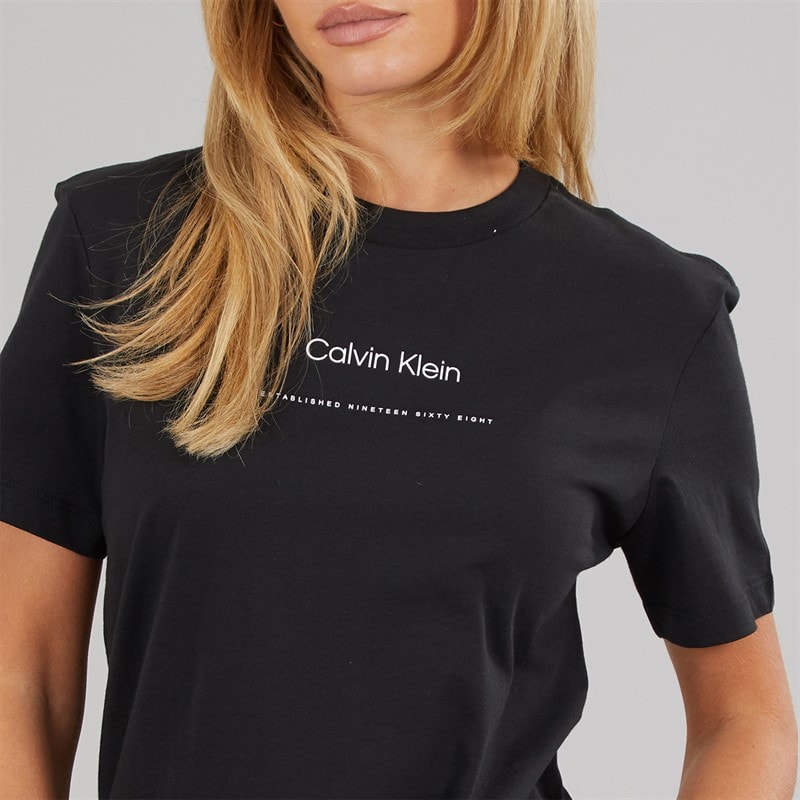 Womens Classic Logo T-Shirt Black - Image 3