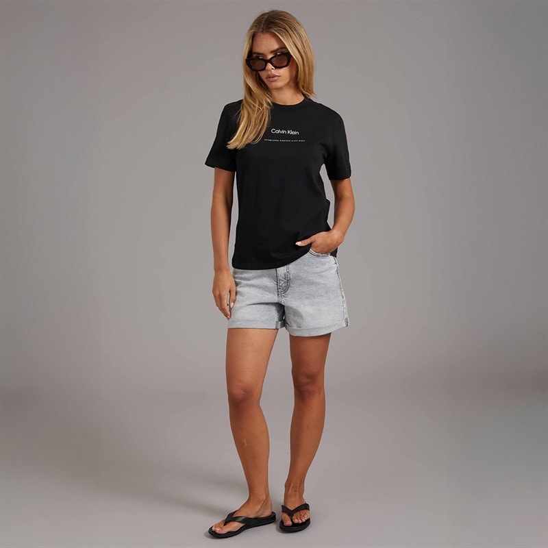 Womens Classic Logo T-Shirt Black - Image 4