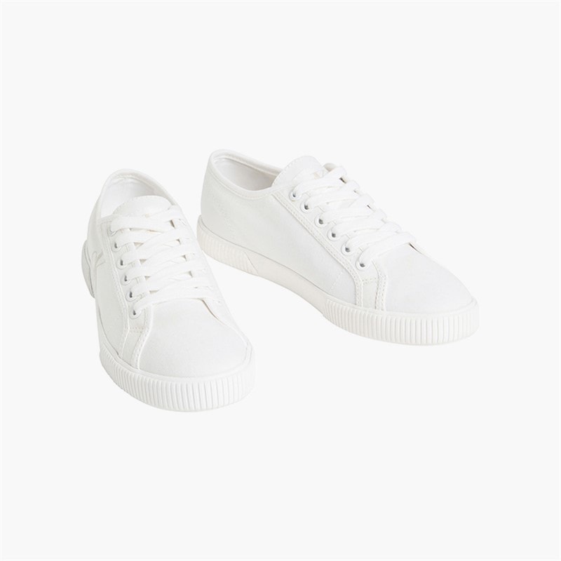 Mens Essential Vulc Trainers Triple Bright White - Image 4