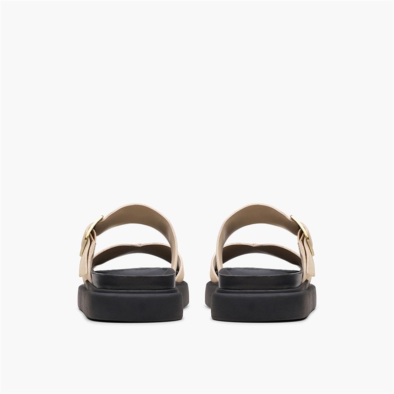Womens Aristella D-Fit Sliders Ecru - Image 3