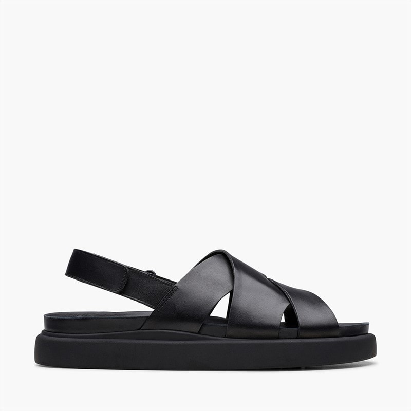 Clarks Womens Aristella Sun D-Fit Sandals Black