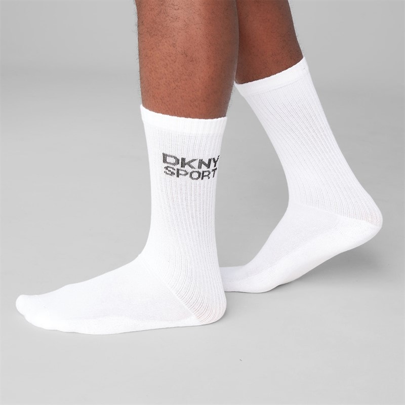 Mens Radde Five Pack Crew Socks Black/White/Grey - Image 3