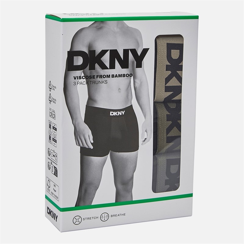 Mens Nome Three Pack Bamboo Boxer Trunks Black - Image 2