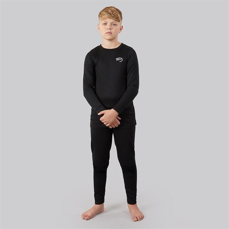 Boys Baselayer Set Black - Image 4