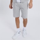 Mens Fleece Shorts Grey Marl
