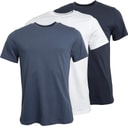 Mens Three Pack T-Shirts White/Navy/Indigo