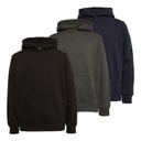 Boys Three Pack Overhead Hoodie Black/Charcoal/Navy