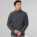 Mens 1/4 Zip Microfleece Top Charcoal